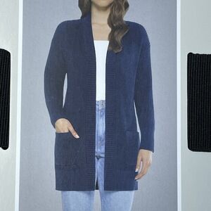 Max & Mia Women's XXL Cardigan Blue Cotton e0473